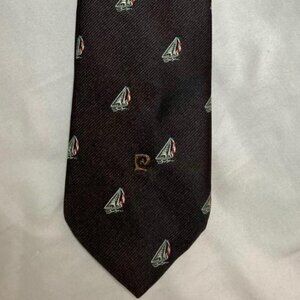 Pierre Cardin BrownTie Sailboat Sailing Boat 54" Classic